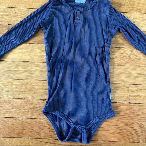 Jamie Kay Neutral Stretch Soft Ribbed Henley Bodysuits Size 2 - Picture 4 of 7